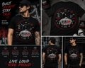 Hooligan Rider Graphic T-Shirt – Urban Streetwear Motorcycle Helmet Punk Style Tee for Men & Women