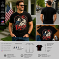 Boop Vintage Pin-Up Girl & Eagle Patriotic Retro T-Shirt – Funny Americana Graphic Tee
