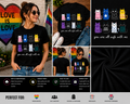 You Are All Safe With Me Cute Colorful Cats T-Shirt – Inclusive Cat Lover Graphic Tee, LGBTQ Ally Pride Shirt, Funny Cat Illustration Gift