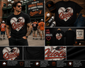 Vintage Orioles Baseball Heart Graphic T-Shirt – Retro Fan Love Unisex Baseball Tee