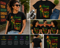 Stepping Into Black History Month Floral High Heel T-Shirt – Empowering Cultural Celebration Tee
