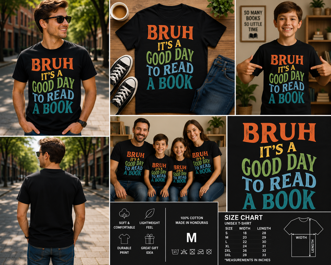 Bruh It’s A Good Day To Read A Book T-Shirt – Funny Reading Lover Graphic Tee