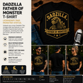Dadzilla Father of Monster Funny Dad Kaiju Vintage Graphic T-Shirt
