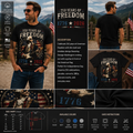 250th Anniversary George Washington Guitar Patriotic T-Shirt – 4th of July Celebration Tee