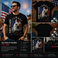 250 Years of American Freedom Bald Eagle Patriotic 1776–2026 Anniversary T-Shirt