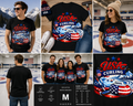 USA Curling American Flag Winter Sports T-Shirt for Curling Fans